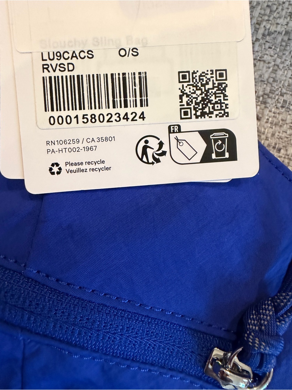 Lululemon Slouchy Sling Bag 6L riverside blue NWT - Picture 10 of 14
